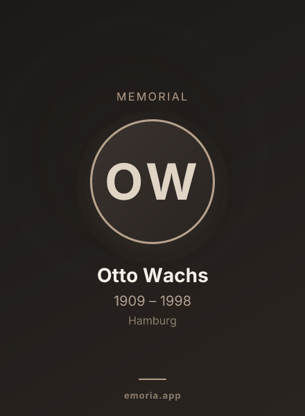 Memorial portrait of Otto Wachs