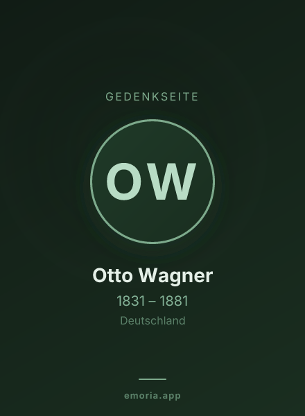 Gedenkportrait von Otto Wagner