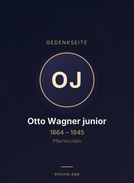 Gedenkportrait von Otto Wagner junior