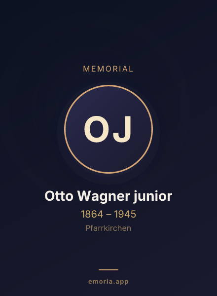 Memorial portrait of Otto Wagner junior