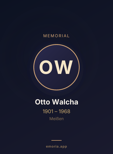Memorial portrait of Otto Walcha