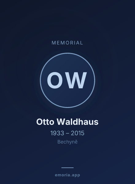 Memorial portrait of Otto Waldhaus