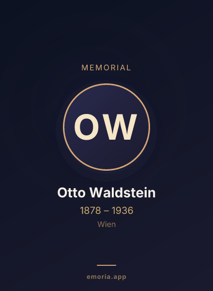 Memorial portrait of Otto Waldstein