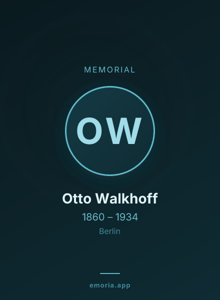 Memorial portrait of Otto Walkhoff