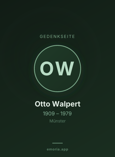 Gedenkportrait von Otto Walpert
