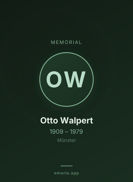 Memorial portrait of Otto Walpert