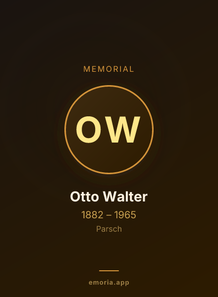 Memorial portrait of Otto Walter
