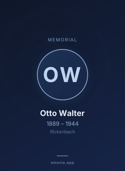 Memorial portrait of Otto Walter