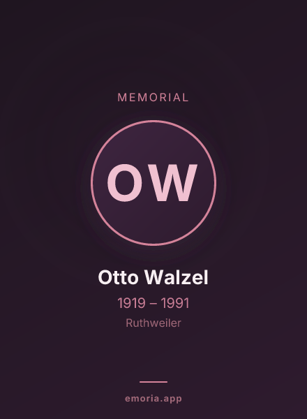 Memorial portrait of Otto Walzel