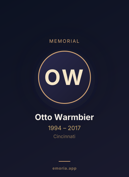 Memorial portrait of Otto Warmbier
