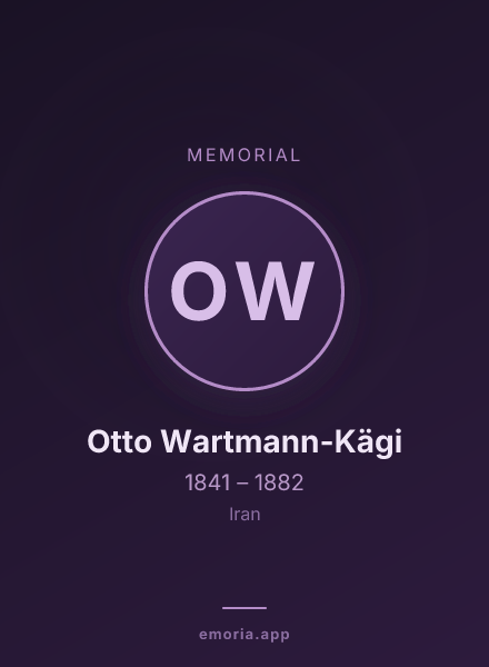 Memorial portrait of Otto Wartmann-Kägi