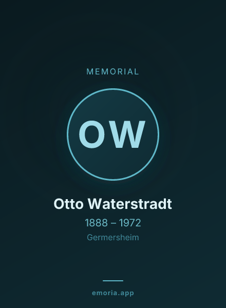 Memorial portrait of Otto Waterstradt