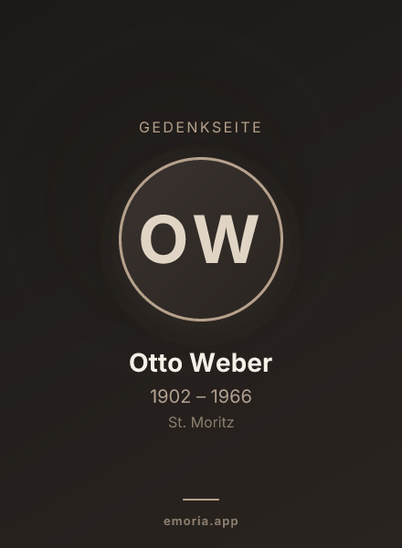 Gedenkportrait von Otto Weber