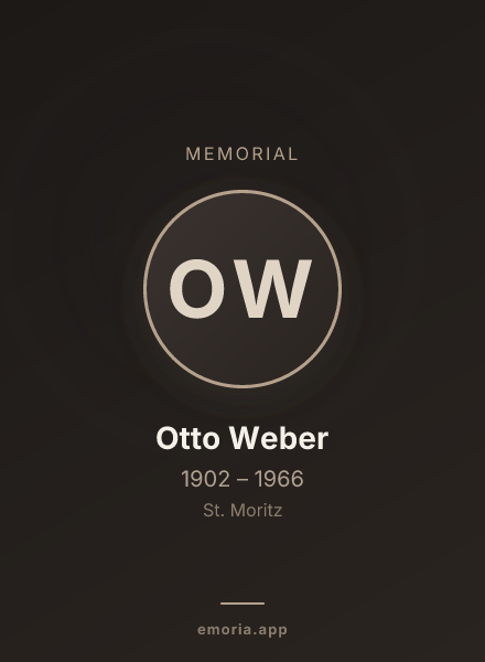 Memorial portrait of Otto Weber