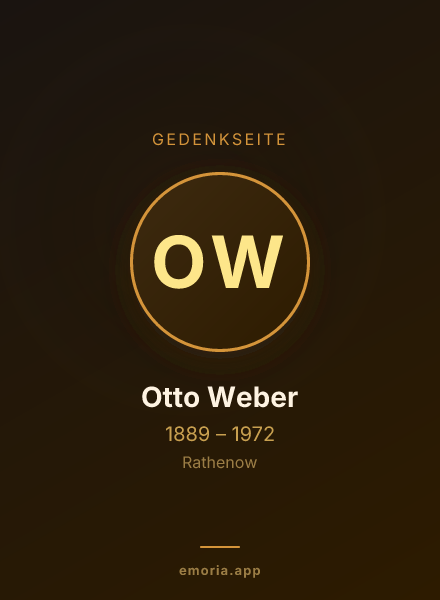 Gedenkportrait von Otto Weber