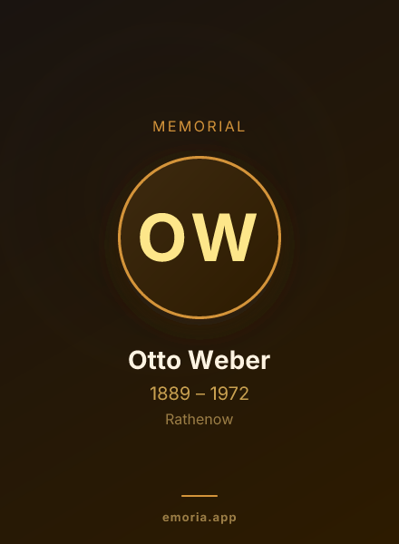 Memorial portrait of Otto Weber