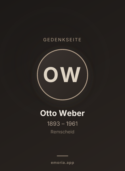 Gedenkportrait von Otto Weber