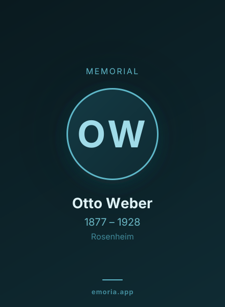 Memorial portrait of Otto Weber