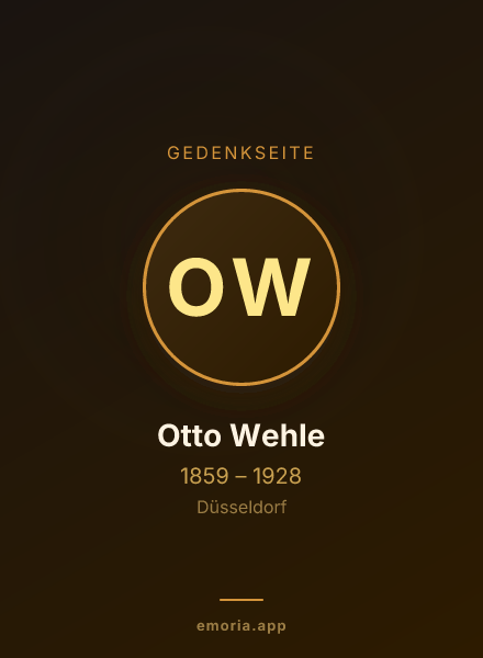 Gedenkportrait von Otto Wehle