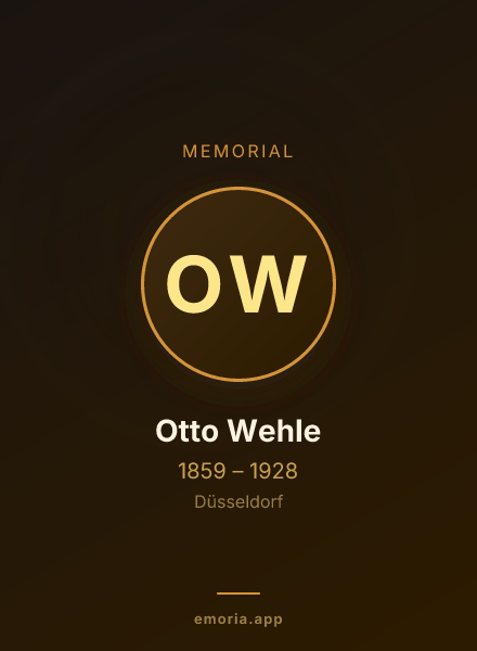 Memorial portrait of Otto Wehle