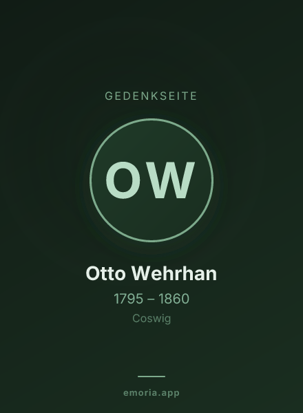 Gedenkportrait von Otto Wehrhan