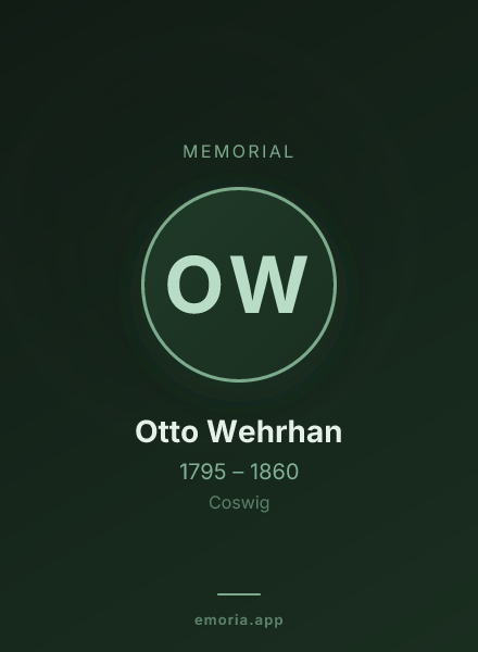 Memorial portrait of Otto Wehrhan