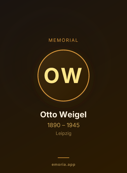 Memorial portrait of Otto Weigel