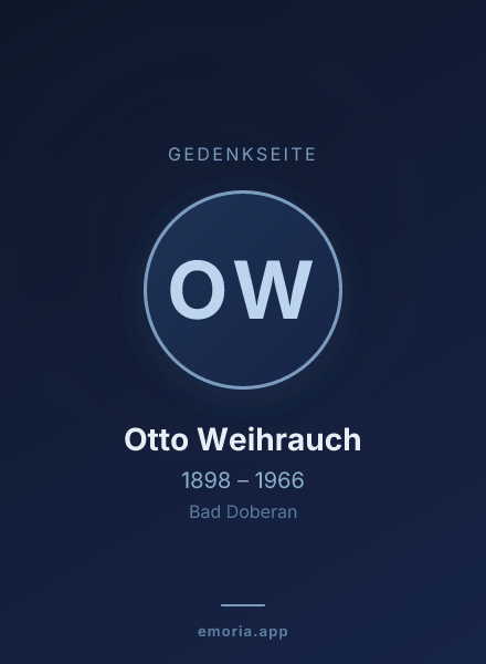 Gedenkportrait von Otto Weihrauch