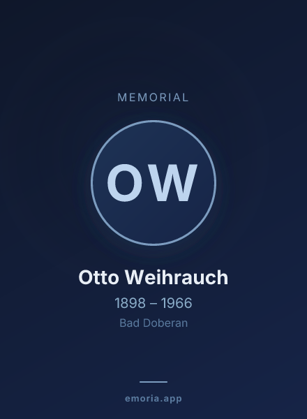 Memorial portrait of Otto Weihrauch