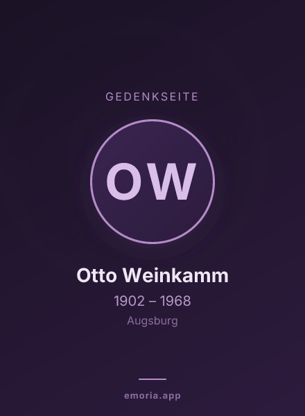 Gedenkportrait von Otto Weinkamm