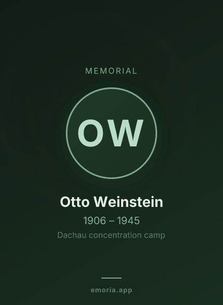 Memorial portrait of Otto Weinstein