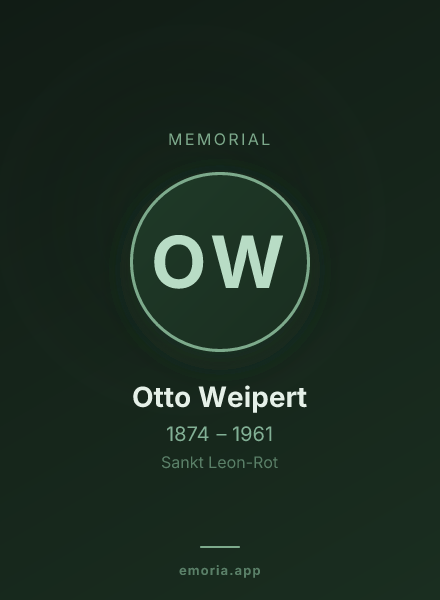 Memorial portrait of Otto Weipert
