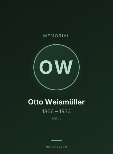 Memorial portrait of Otto Weismüller
