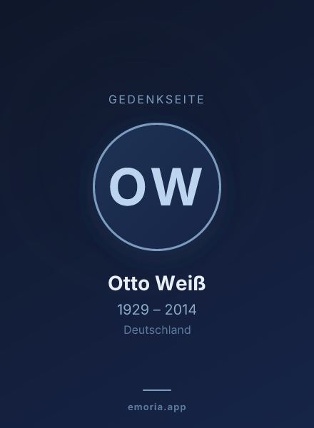 Gedenkportrait von Otto Weiß