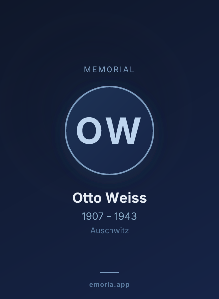 Memorial portrait of Otto Weiss