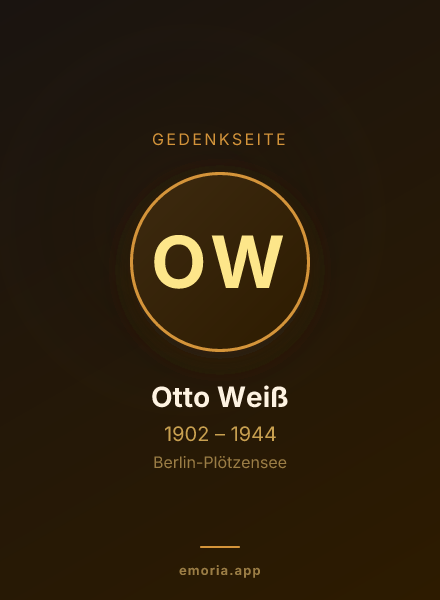 Gedenkportrait von Otto Weiß