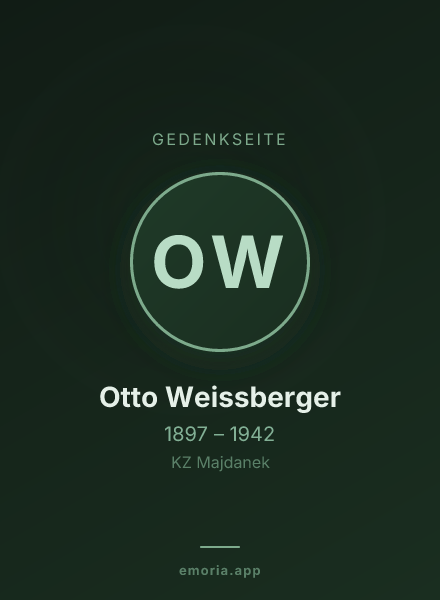Gedenkportrait von Otto Weissberger