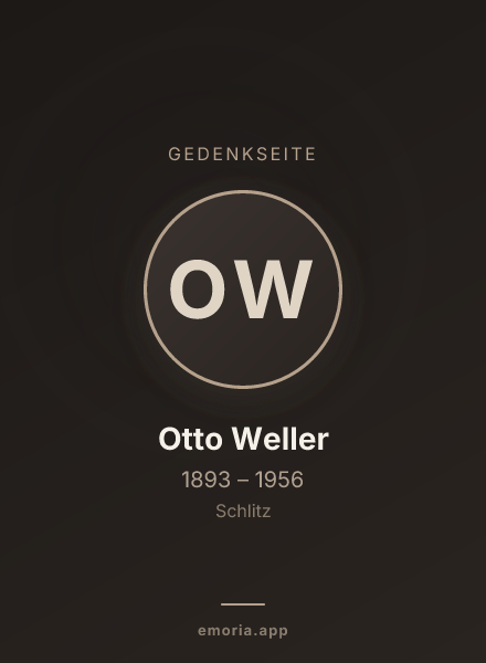 Gedenkportrait von Otto Weller