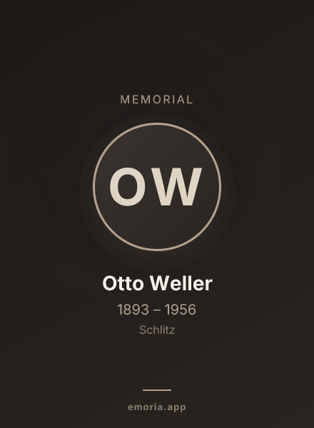Memorial portrait of Otto Weller