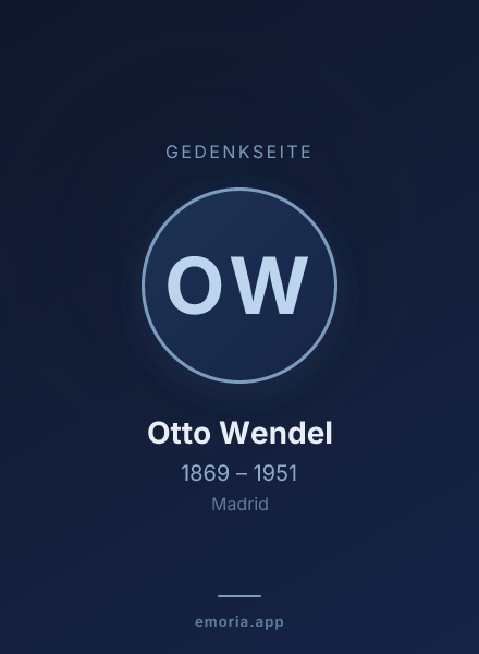 Gedenkportrait von Otto Wendel