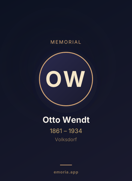 Memorial portrait of Otto Wendt