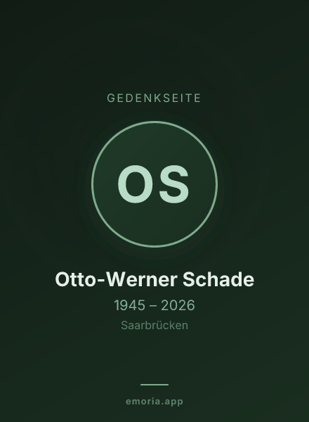 Gedenkportrait von Otto-Werner Schade