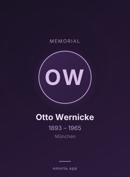 Memorial portrait of Otto Wernicke