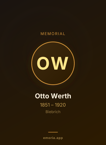 Memorial portrait of Otto Werth