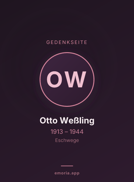 Gedenkportrait von Otto Weßling