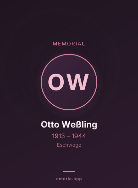 Memorial portrait of Otto Weßling