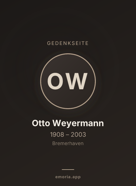 Gedenkportrait von Otto Weyermann