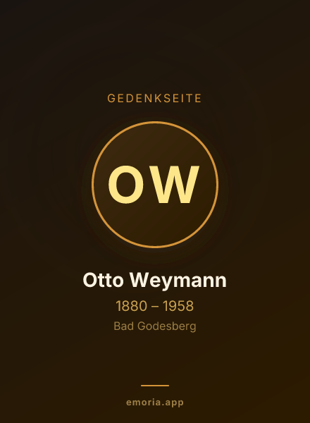 Gedenkportrait von Otto Weymann