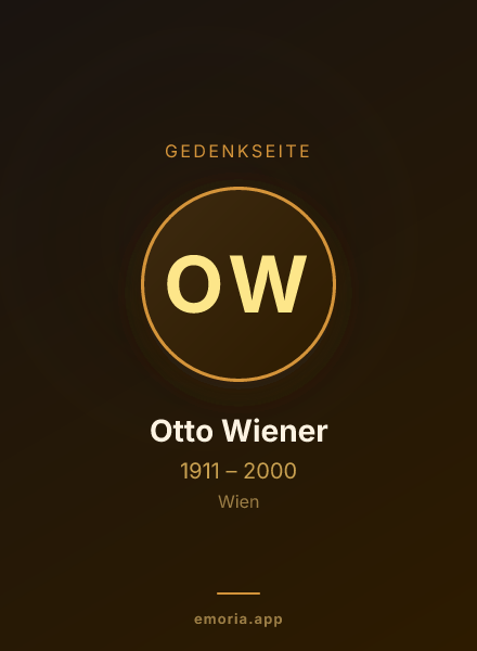 Gedenkportrait von Otto Wiener