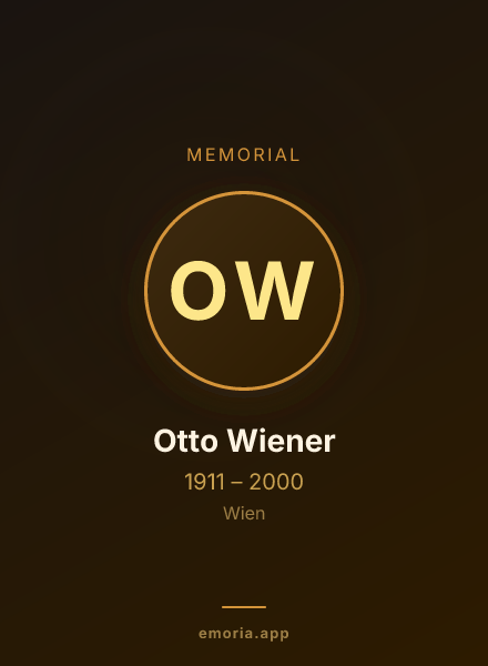 Memorial portrait of Otto Wiener
